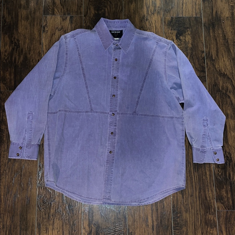 Stylish Men's Casual Purple Button-Down Shirt made in USA